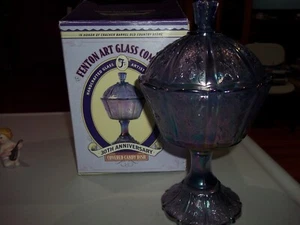 ***REDUCED***Fenton Purple Iridescent Carnival Dish for 30th Anniversary Box. - Picture 1 of 4
