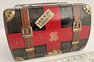 Original Antique 1901 Hudson Scott L & NW Railway Trunk Empty Biscuit Tin Co-Op - Picture 1 of 6