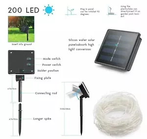 Outdoor Solar String Lights, LED, Waterproof Copper Wire Xmas Garden Party Decor - Picture 1 of 5