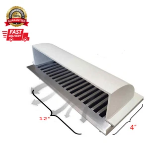 Deflector/desviador de aire de ventilación de piso 4""x12"" - diseño de cúpula aluminio fundido blanco - Imagen 1 de 16