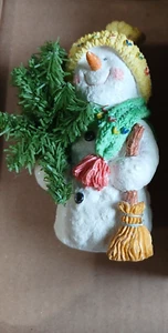 Vintage Band Creations Weihnachten Schneemann Keramik Figur 5 Zoll - Bild 1 von 2