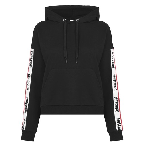 Felpa con cappuccio da donna nera Moschino taglia L