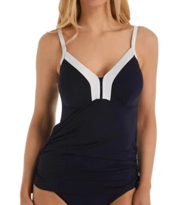 Panache MIDNIGHT/WHITE Catarina Balconnet Tankini Swim Top, US 30D, UK 30D - Picture 1 of 4