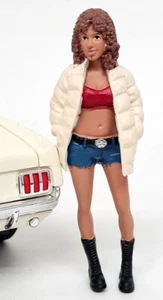American Diorama 1/18 Girl White Coat 3 Figure Poly Resin model Car display - Picture 1 of 4