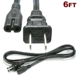 6FT Figure 8 C7 to 2-Prong US Plug AC Power Cable Cord Adapter 18AWG PC Laptop - Picture 1 of 1