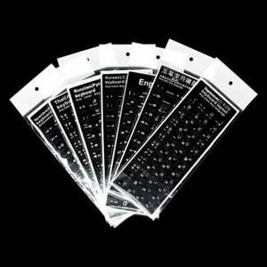 German Russian French Korean Spanish Italian alphabet keyboard layout sticker - Afbeelding 1 van 25