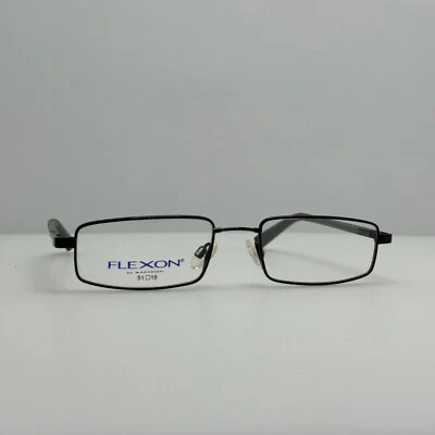 Flexon Eyeglasses Eye Glasses Frames 458 Black Chrome Marchon 51-18-135 - Image 1 of 4