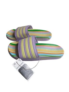 Adidas Adilette Comfort Slides Sandals HO3625 Striped Women's Size 10 New - Picture 1 of 5