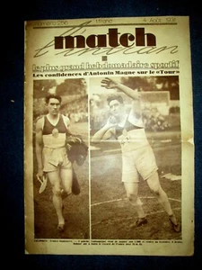 MATCH Intran 256 Sport CYCLISME Tour de France ATHLETISME AVIRON NATATION 1931 ! - Picture 1 of 1