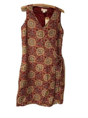 MERONA 100% Red SILK Dress Tags - Image 1 of 4