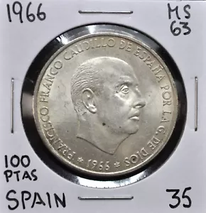 1966 Spain 100 Ptas - Picture 1 of 2