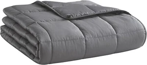 Dreamality Weighted Blanket With Velvet Blanket Dk Grey Sz-60"x80" Queen  Defect - Picture 1 of 12