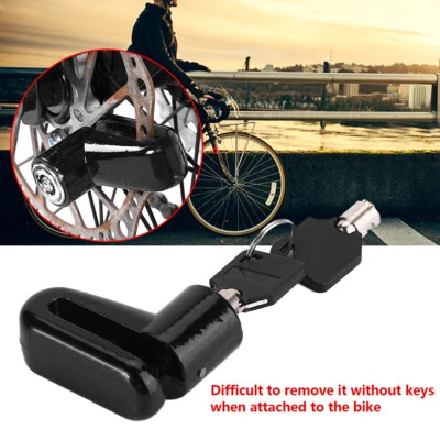 Black Metal Bike Lock Disc Brakes Anti Theft Bicycle Locks W/ Plastic Frame BS - Image 1 of 4