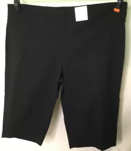 AUTOGRAPH BLACK “BENGALINE” SUPER STRETCH CAPRI PANTS SZ 26 COMFORTABLE ALL NEW - Picture 1 of 7