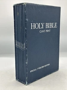 Holy Bible Red Letter KJV, Giant Print Special 7 Volume Edition, Vtg, 1976 - Picture 1 of 14
