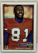 1991 TOPPS Shannon Sharpe #563—Broncos Rookie Card (RC)