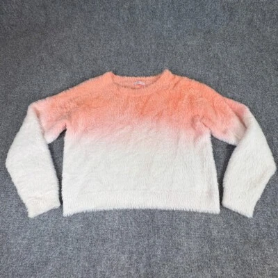 Suéter Lirio Rosa Grande Melocotón a Blanco Ombre Difuso Suave Acogedor Cómodo Cottagecore Foto 1 de 4