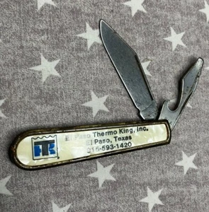 Vintage Colonial Prov. Pocket Knife Cracked Ice El Paso Thermal King TXUSA FA369 - Picture 1 of 10