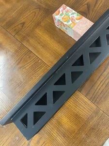 Wall Shelf 24” X  4”  Kitchen , Bath Room Shelf Wall Mount  Black Contemporary - Picture 1 of 14