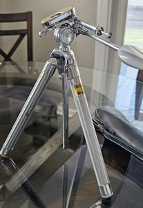 VINTAGE TELESKOP KAMERA STATIV MIT LEDERTASCHE ausziehbar auf ca. 17,5" - Bild 1 von 7