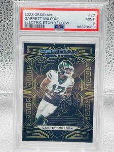 Grabado eléctrico Obsidian Garrett Wilson #77 2023 amarillo #'d/10 - PSA 9 - JETS - Imagen 1 de 2