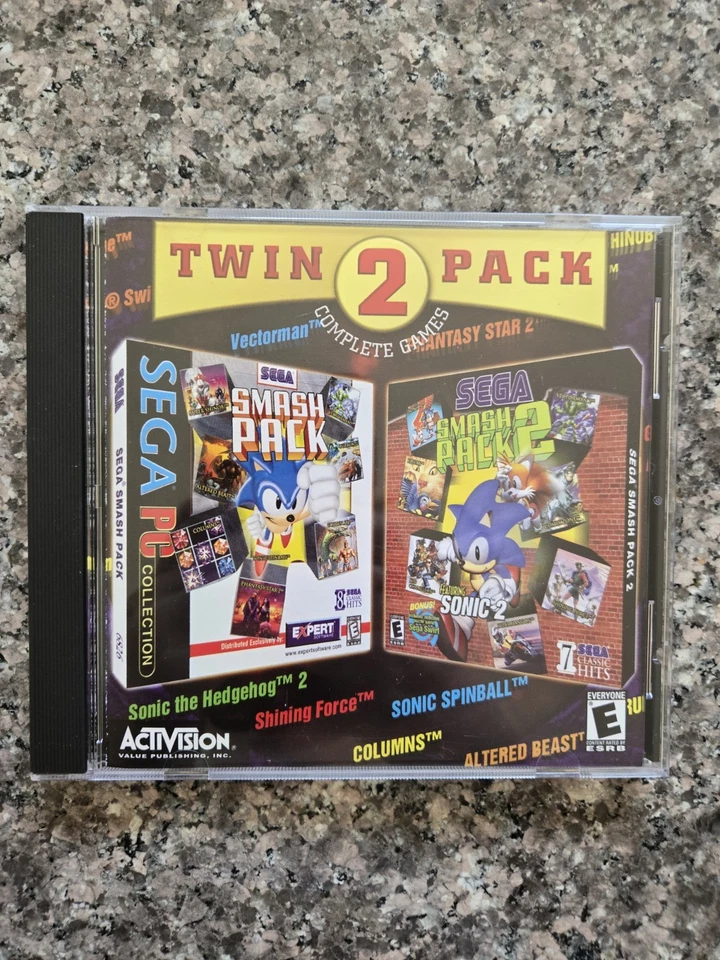 Sega Smash Pack Twin Pack PC CD-ROM Game - Sonic 2, Shining Force, Altered Beast - Image 1 of 4