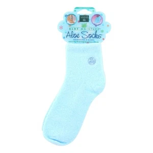 Earth Therapeutics Soft & Smooth Foot Therapy Aloe Socks Blue 1 Pair Pack of 3 - Picture 1 of 3