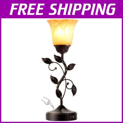 Lámpara de noche retro de bronce con control táctil Foto 1 de 4