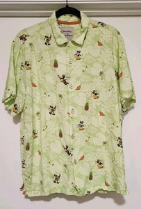 Tommy Bahama Disney Parks Hawaiihemd Herren Medium Grün Mickey Minnie Floral - Bild 1 von 20