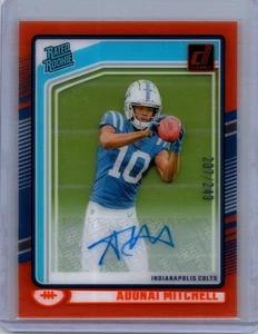 2024 Adonai Mitchell Orange Clearly Rookie Auto /249 - Bild 1 von 2