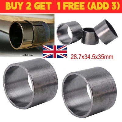 Motorcycle Exhaust Pipe Muffler Connector Adapter Link Graphite Gaskets Seals - Image 1 of 4