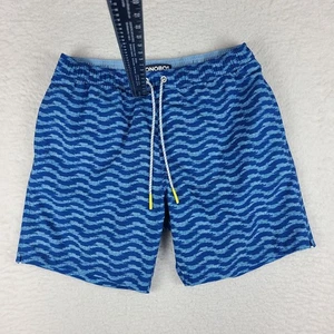 Bonobos Swimming Shorts Mens Medium Blue Geometric Lined Trunks - Picture 1 of 12