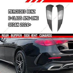 Heckstoßstange Flossen Aero Flaps Carben Optik für Mercedes E-Klasse W214 2024 - Bild 1 von 6
