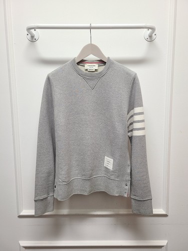 Thom Browne Grigio Bracciale Diagonale Felpa Classica 1 132718472