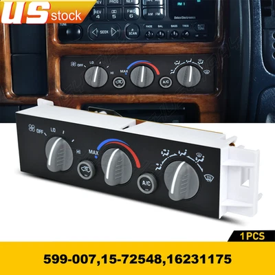 Panel de interruptor de control de clima de calefacción de aire acondicionado 599-007 para Chevy GMC C/K 1500-3500 Foto 1 de 4
