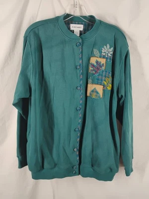 Suéter cárdigan vintage Alfred Dunner para mujer GRANDE hojas de otoño abotonadas Foto 1 de 4