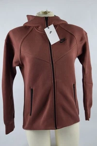 Neu mit Etikett Nike Sportswear Tech Fleece Damenoberteil mit durchgehendem Reißverschluss und Kapuze Größe S FB8338 218 Nerz - Bild 1 von 8