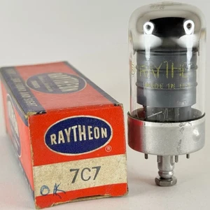 (1) Tested Strong Raytheon 7C7 Tube with Box Date Code 239 Loctal Pentode Tube - Picture 1 of 8
