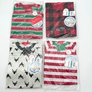Size 24M Family PjS Toddler Boy Girl Footed Flannel Pajamas Christmas - Picture 1 of 17