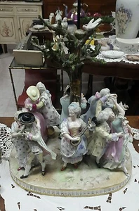 Meissen Gruppo scultoreo, porcellana con personaggi. Germania 1700 Certificato  - Foto 1 di 9
