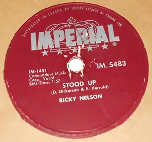 Imperial IM. 5483 Ricky Nelson Stood Up / Waitin' In School 78 RPM E E - Bild 1 von 2