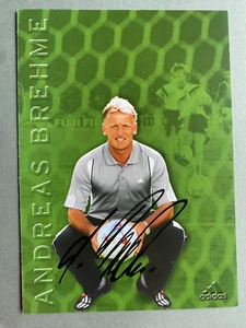 ANDREAS BREHME Weltmeister 1990 signed ADIDAS-Autogrammkarte 10x15 Autogramm - Picture 1 of 2