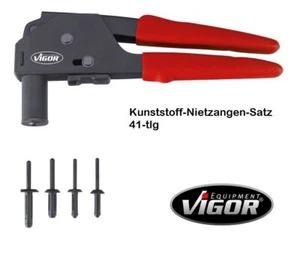 Vigor Pinze per Rivetti Set di Pinze per Rivetti in Plastica 41 Pezzi Kit di Riparazione in Plastica - Foto 1 di 14