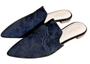 Cole Haan Hadley Womens Size 6 PRE-OWNED Loafer MULE BLACK SUEDE COMFORT/ELEGANT - Picture 1 of 10