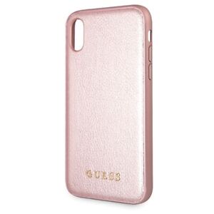 iPhone X Handyhülle   - Guess - Iridescent - Hardcover -Rosa Gold