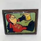 Budweiser Beer SIGN Wooden BUD MAN vintage Small NICE RARE
