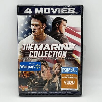 The Marine Collection - 4 Movies (DVD, 2015) New Sealed Damaged Case - Image 1 of 3