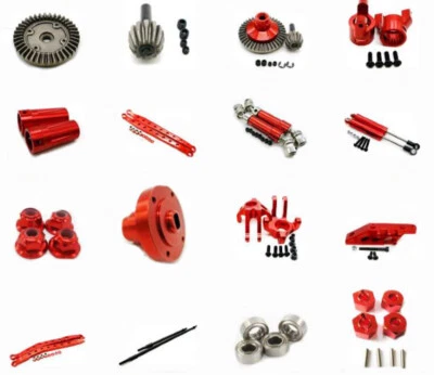 Aluminum Alloy Upgrade Parts Fit For 1/10 Rc AXIAL Jeep Wraith AX90056 Car Red - Image 1 of 4