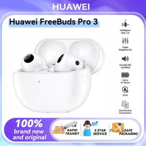 Huawei FreeBuds Pro 3 WHITE Bluetooth ANC Bone Sensor Wireless Earphone Earbuds - Picture 1 of 8