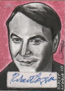 2015 LEAF MASTERWORKS POP CENTURY 1/1 SKETCH AUTO ROBERT LOGGIA TRUE 1 OF 1 - Picture 1 of 2